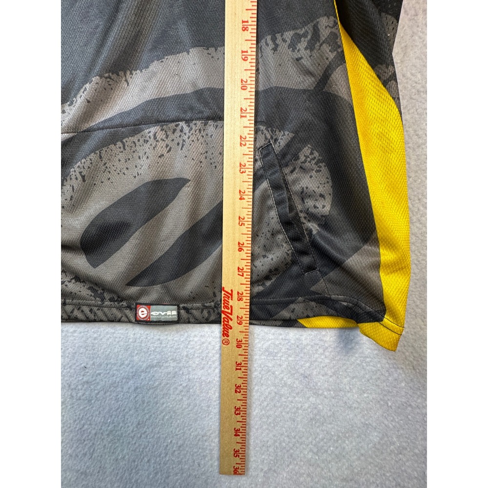 Evil Paintball Jersey Mens Medium Black Yellow Padded Long Sleeve Graphic Mesh - Picture 7 of 7